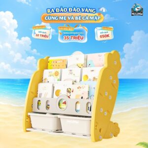 Kệ sách cho bé Pakey hình Cà rốt