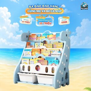 Kệ sách cho bé Pakey hươu cao cổ