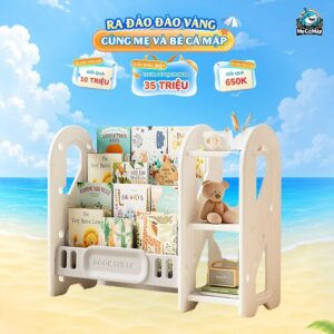 Kệ sách Pakey GS06 kèm kệ đa năng