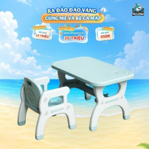 Bộ bàn ghế Pakey cao cấp 2in1