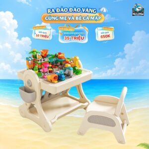 Bộ bàn học Lego đa năng cho bé