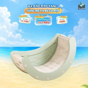 Bập bênh cầu vồng kèm đệm Pakey RH05