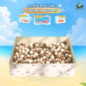 Bể bóng vải cho bé Pakey hình chữ nhật