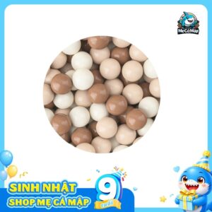 Combo 100 bóng nhựa 7cm nâu – kem -be
