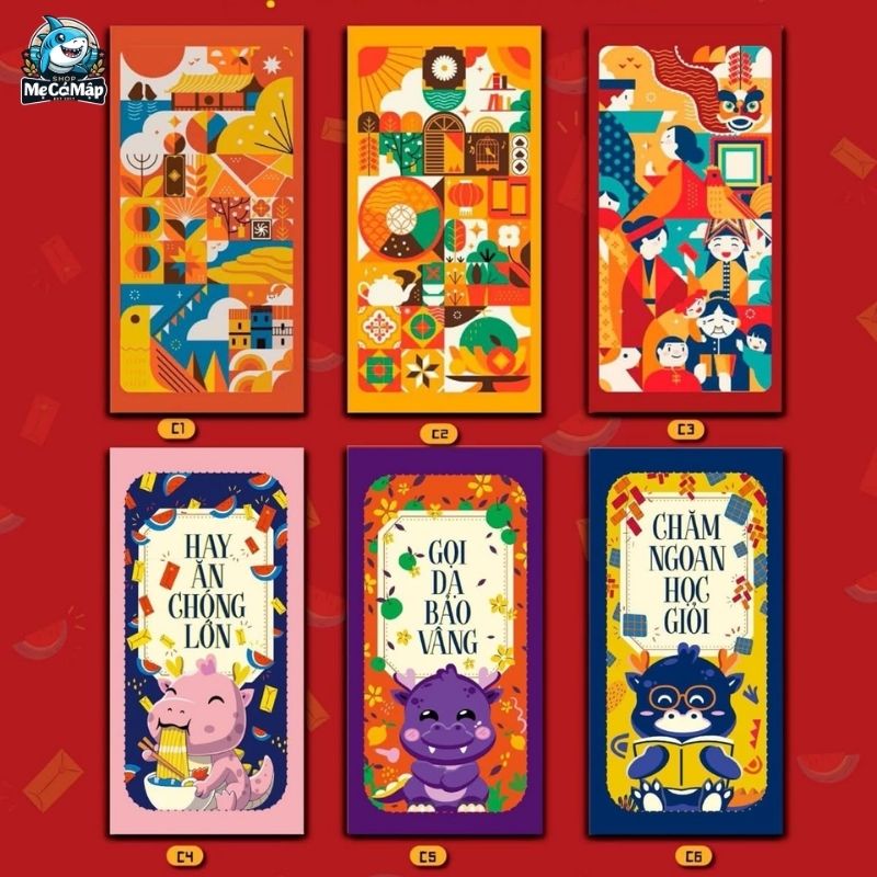 Tổng hợp 101+ mẫu bao lì xì Tết đẹp, độc đáo năm 2026