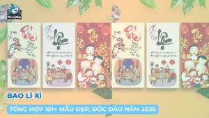 Tổng hợp 101+ mẫu bao lì xì Tết đẹp, độc đáo năm 2026