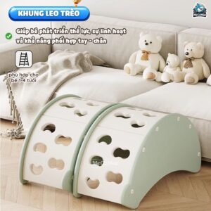 Bập bênh cầu vồng kèm đệm Pakey RH05