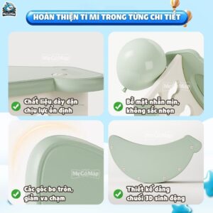 Bập bênh cầu vồng kèm đệm Pakey RH05