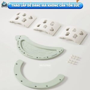 Bập bênh cầu vồng kèm đệm Pakey RH05