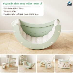 Bập bênh cầu vồng kèm đệm Pakey RH05