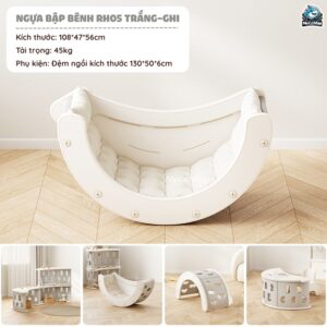 Bập bênh cầu vồng kèm đệm Pakey RH05