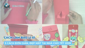 5 cách làm bao lì xì đơn giản, đẹp mắt tại nhà cho tết 2026