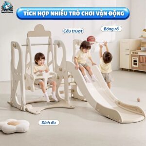 Bộ cầu trượt xích đu Pakey P-CS08