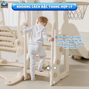 Bộ cầu trượt xích đu Pakey P-CS08