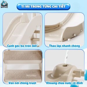 Bộ cầu trượt xích đu Pakey P-CS08