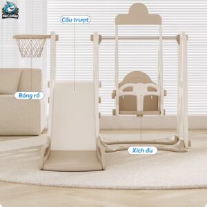 Bộ cầu trượt xích đu Pakey P-CS08