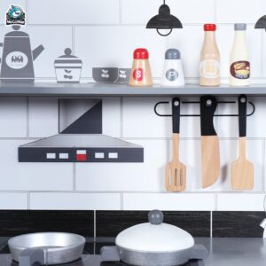 Bộ đồ chơi nấu ăn cho bé gái DCB03 Ghi Trắng