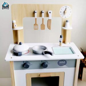 Bộ đồ chơi nấu ăn cho bé gái DCB03 Ghi Trắng