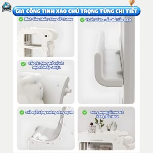 Kệ để đồ đa năng E014 kèm ghế ngồi