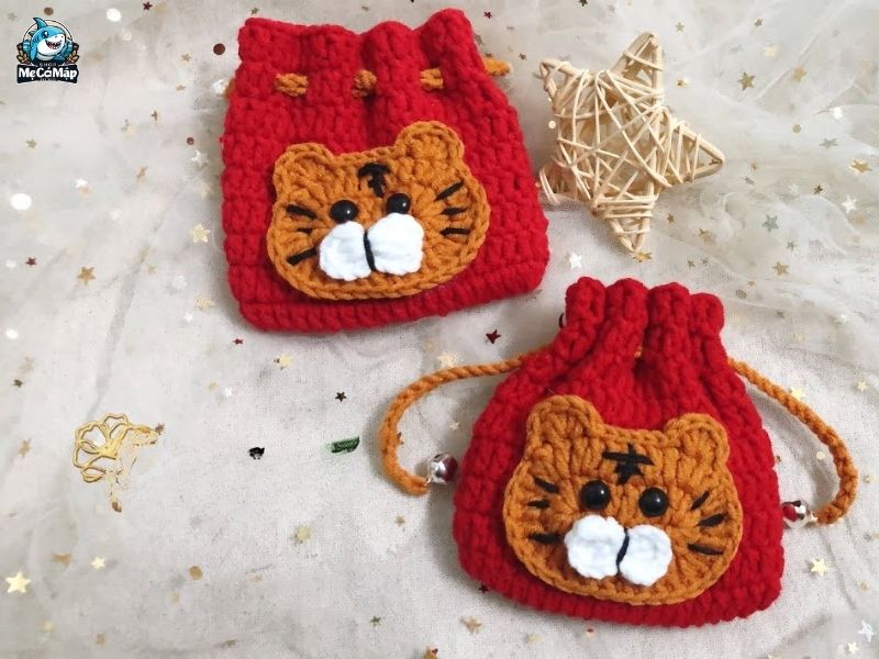 [Hướng dẫn] Các bước móc túi lì xì cho bé siêu dễ thương