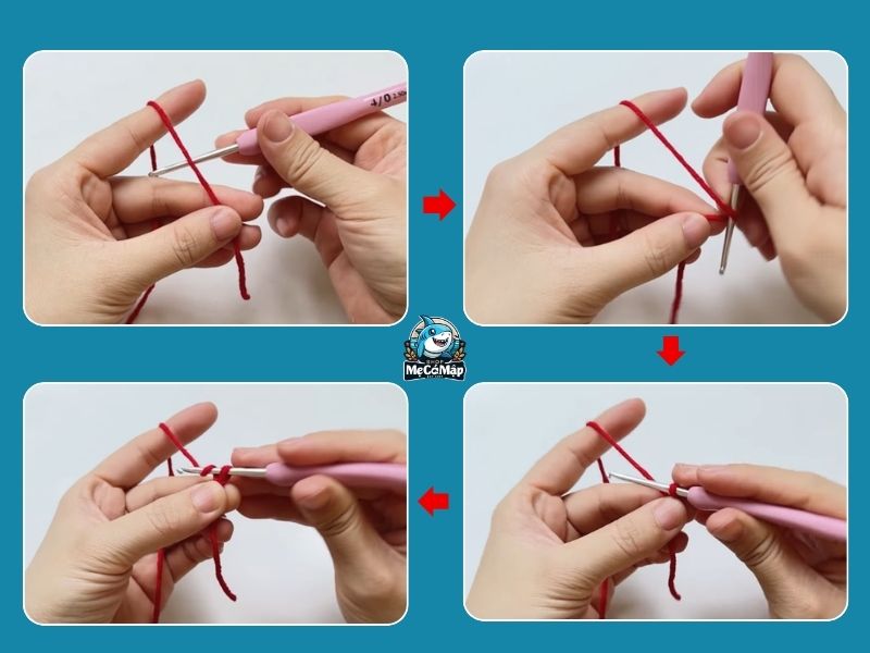 [Hướng dẫn] Các bước móc túi lì xì cho bé siêu dễ thương