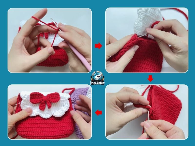 [Hướng dẫn] Các bước móc túi lì xì cho bé siêu dễ thương