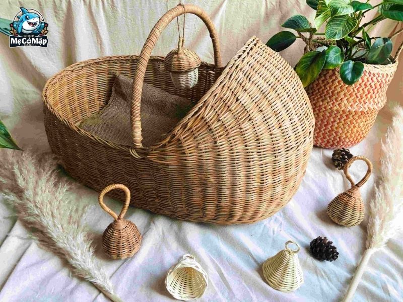 Top 20+ mẫu nôi mây đẹp, an toàn cho trẻ sơ sinh