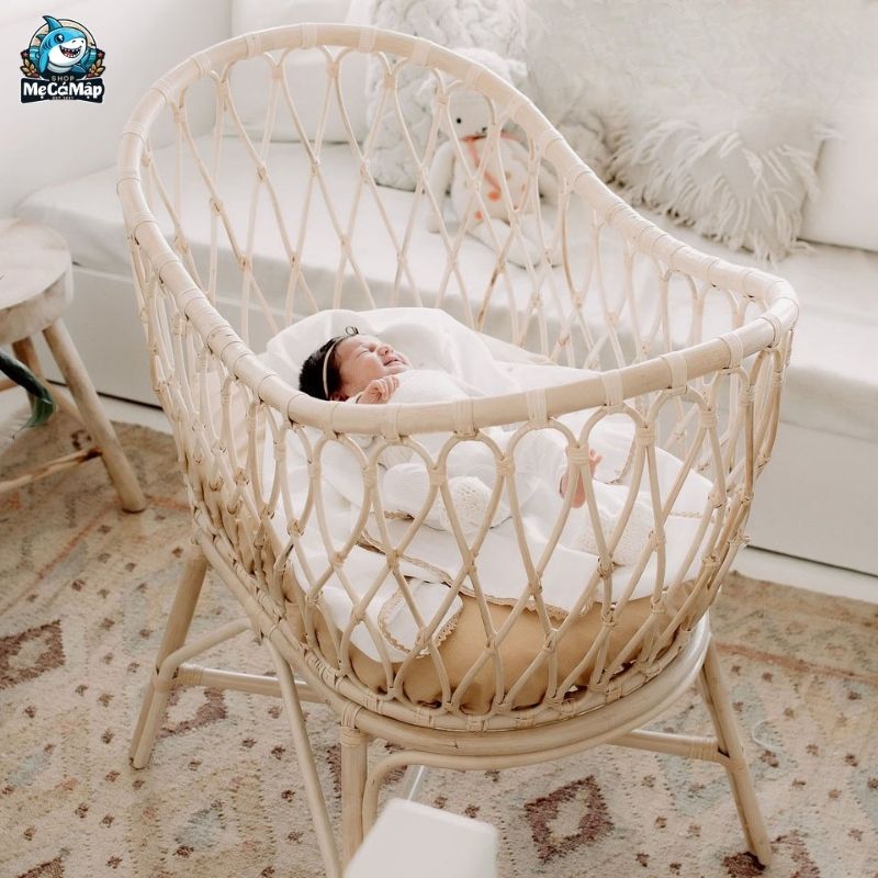 Top 20+ mẫu nôi mây đẹp, an toàn cho trẻ sơ sinh