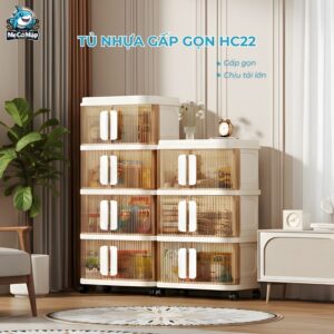 Tủ nhựa 3/4/5/6 tầng gấp gọn HC22-M