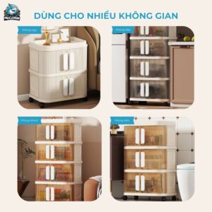 Tủ nhựa 3/4/5/6 tầng gấp gọn HC22-M