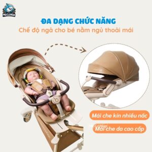 Xe đẩy Baobaohao gấp gọn 2 chiều V16 Plus