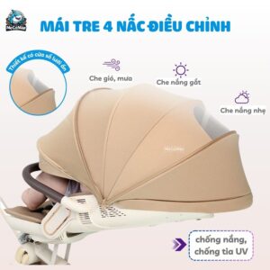 Xe đẩy gấp gọn 2 chiều Baobaohao V16 Pro