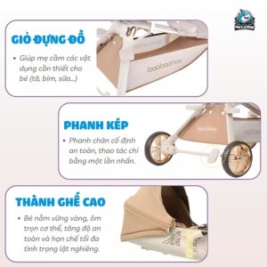 Xe đẩy gấp gọn 2 chiều Baobaohao V16 Pro