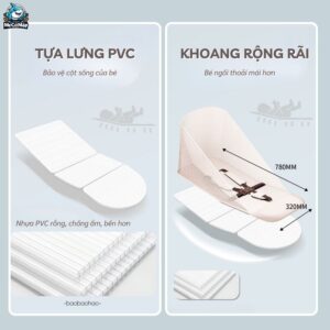 Xe đẩy gấp gọn Baobaohao A2 màu đen