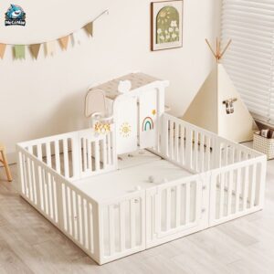 Quây cũi nhựa Pakey BabyHome NC02 + Ngôi nhà BabyHome NC02
