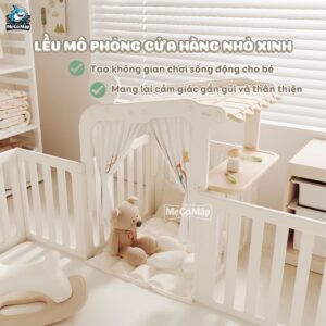 Quây cũi nhựa Pakey BabyHome NC02 + Ngôi nhà BabyHome NC02