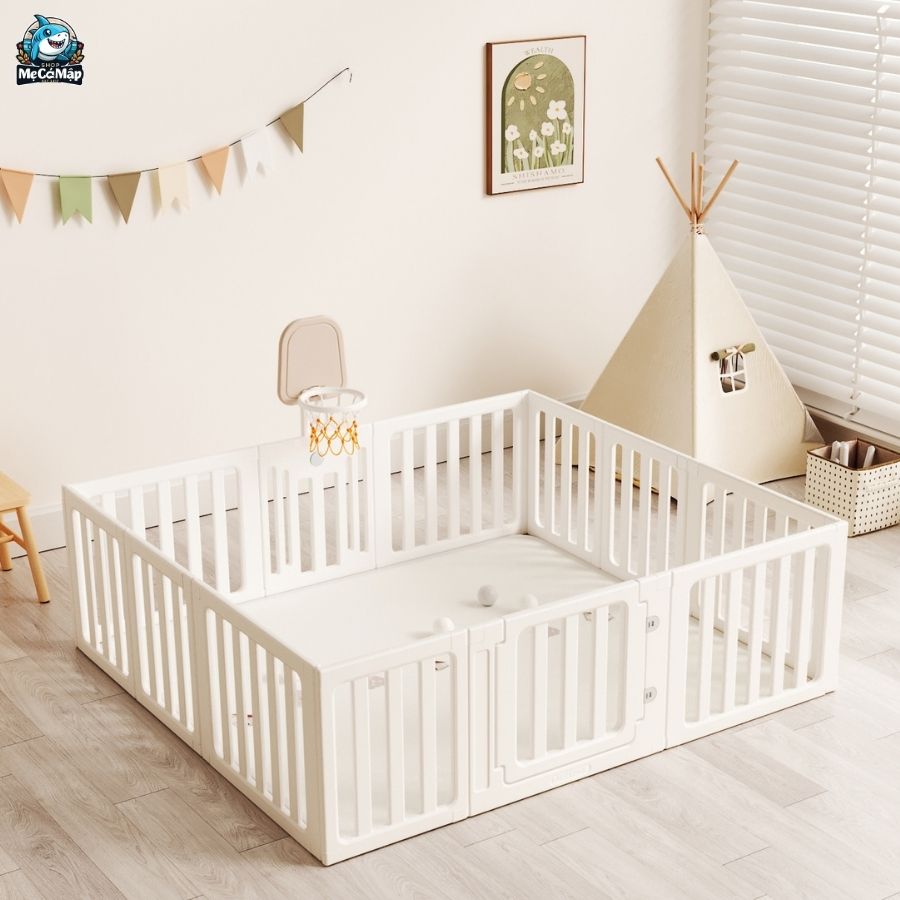 Quây cũi nhựa Pakey BabyHome NC02 + Ngôi nhà BabyHome NC02