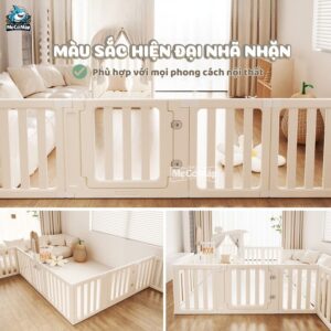 Quây cũi nhựa Pakey BabyHome NC02 + Ngôi nhà BabyHome NC02