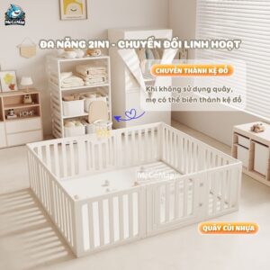 Quây cũi nhựa Pakey BabyHome NC02 + Ngôi nhà BabyHome NC02