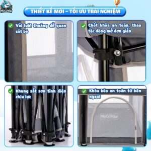 Quây cũi vải gấp gọn Pakey K5