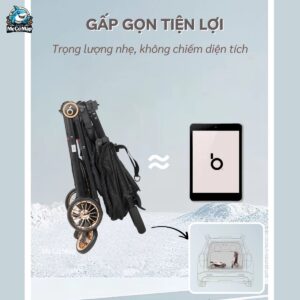 Xe đẩy gấp gọn Baobaohao A2 Plus màu đen