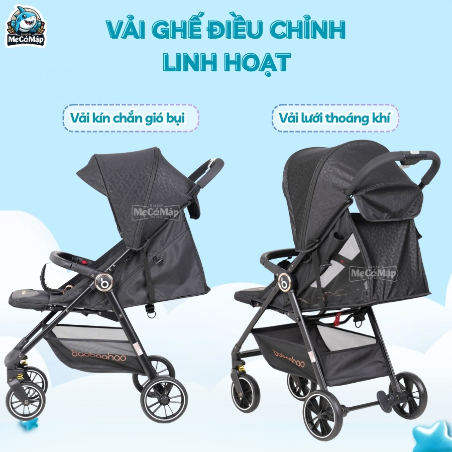 Xe đẩy Baobaohao gấp gọn A5