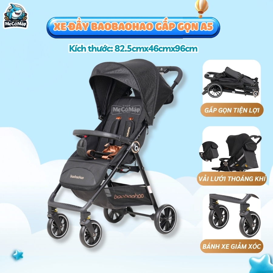 Xe đẩy Baobaohao gấp gọn A5