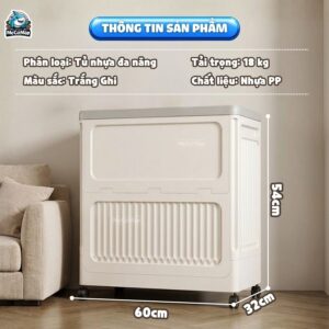 Thùng đựng đồ gấp gọn HC25 có bánh xe xoay 360 độ