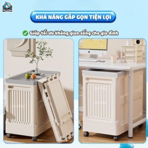 Thùng đựng đồ gấp gọn HC25 có bánh xe xoay 360 độ
