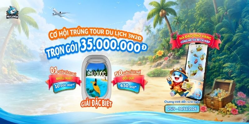“Ra đảo đào vàng cùng Mẹ và Bé Cá Mập” là chương trình tri ân khách hàng lớn nhất năm do Shop Mẹ Cá Mập triển khai