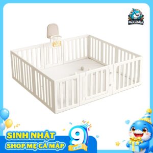 Quây cũi nhựa Pakey BabyHome NC02 kèm ngôi nhà