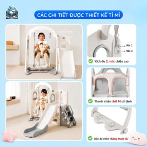 Cầu trượt xích đu Pakey Lovely Bear SS02