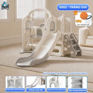 Cầu trượt xích đu liên hoàn Pakey Lovely Bear LH04