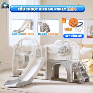 Cầu trượt xích đu liên hoàn Pakey Lovely Bear LH04